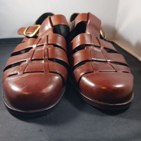 Vintage PITTI Shoes Men\'s Brown Leather Casual Sandal size 9.5M main image 7